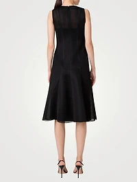 Techno Grid Midi Dress