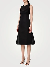 Techno Grid Midi Dress