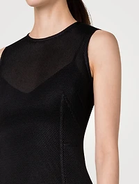Techno Grid Midi Dress
