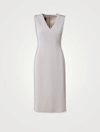 Stretch Silk Crêpe Sheath Dress