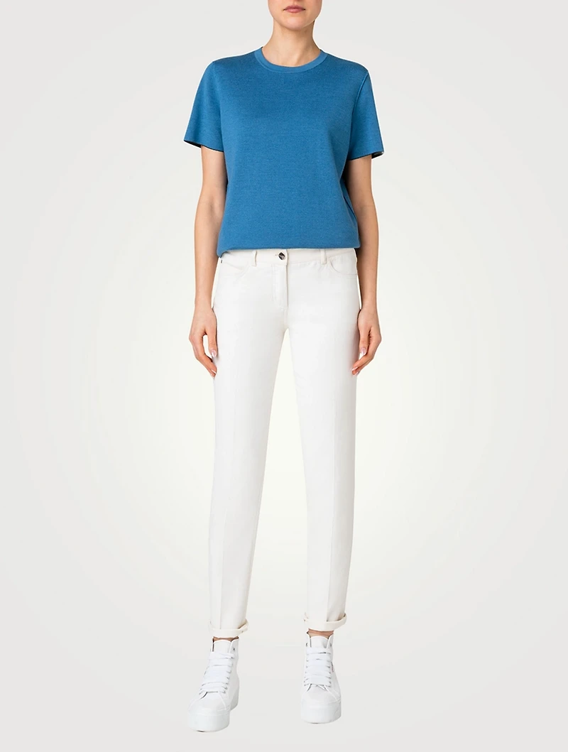 Reversible Double-Face Knit T-Shirt