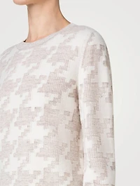 Houndstooth Jacquard Sweater