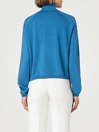 Reversible Wool Silk Stretch Double-Face Cardigan