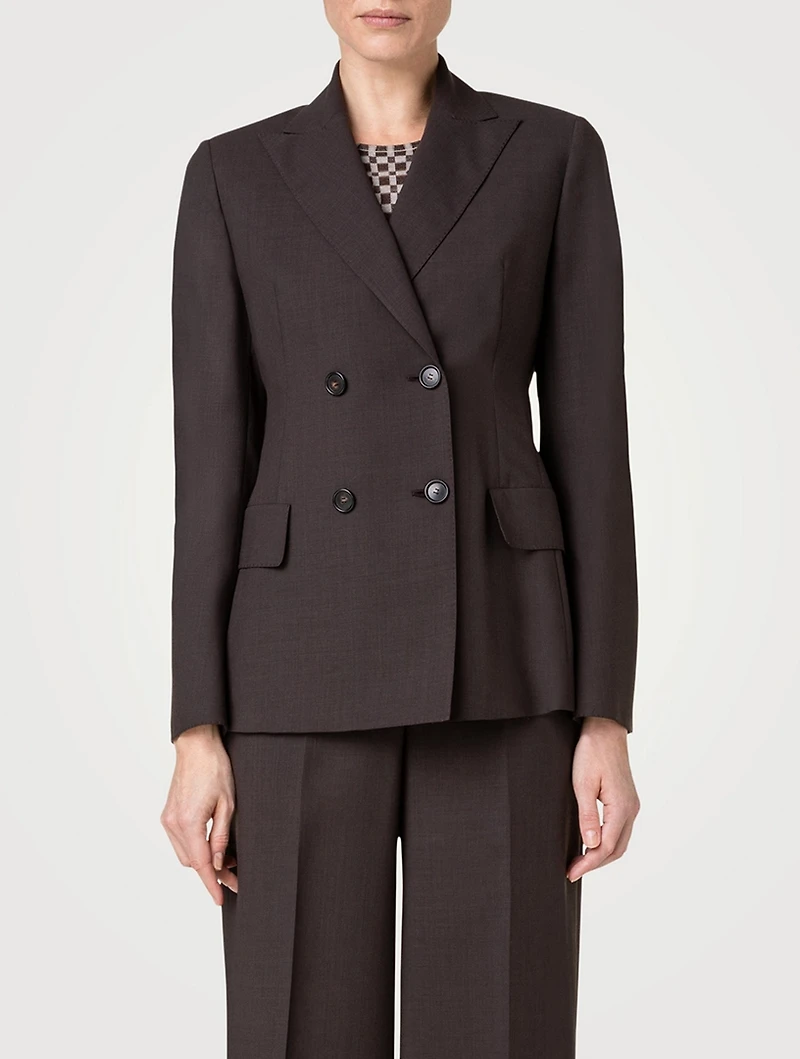 Gala Cool Wool Double-Breasted Blazer