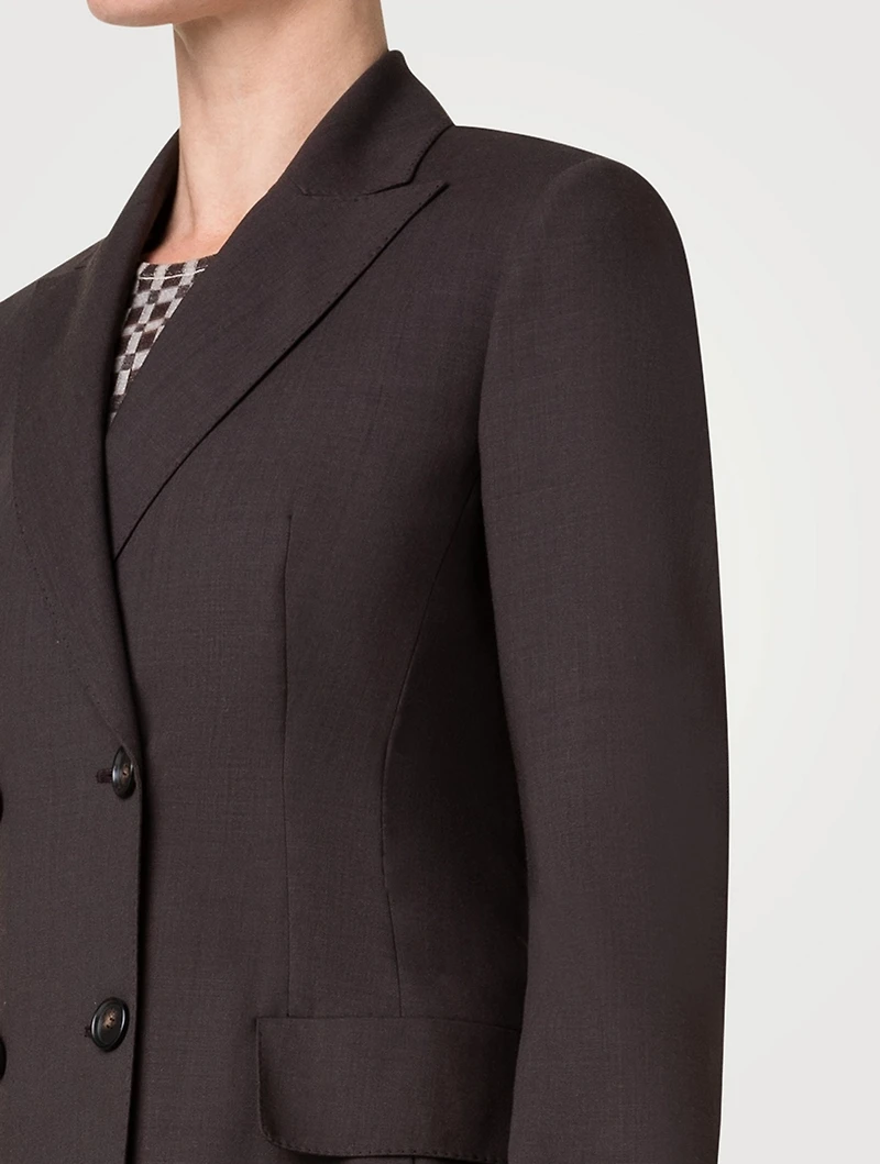 Gala Cool Wool Double-Breasted Blazer