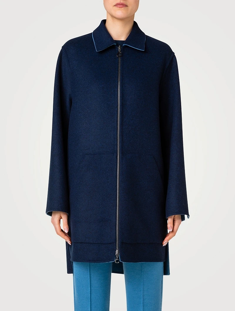 Fabiola Reversible Wool Cashmere Double-Face Jacket