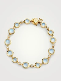 Full Moon 18K Gold Blue Moonstone Bracelet