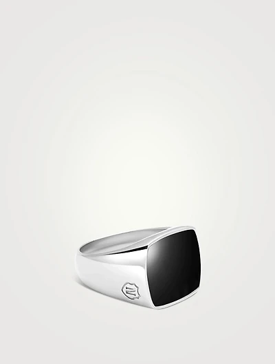 Black Onyx Signet Ring