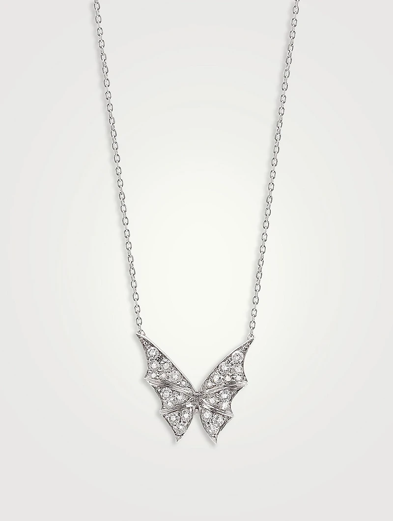 Fly By Night 18K White Gold Nocturnal Pendant Necklace