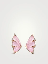 Fly By Night 18K Rose Gold Crystal Haze Stud Earrings