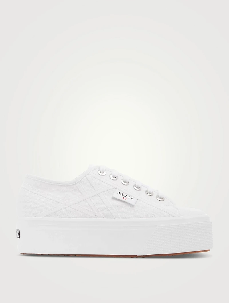Alaïa x Superga Canvas Platform Sneakers