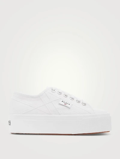 Alaïa x Superga Canvas Platform Sneakers