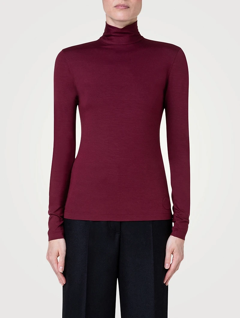 Modal Jersey Turtleneck Top