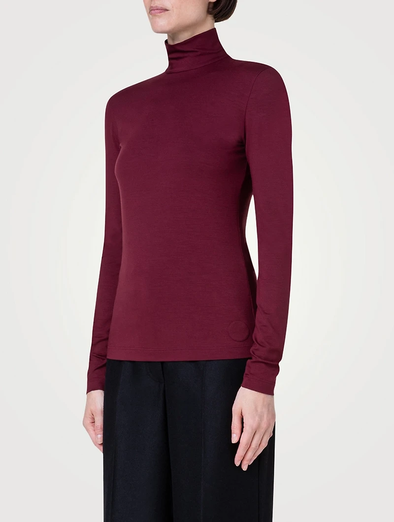 Modal Jersey Turtleneck Top