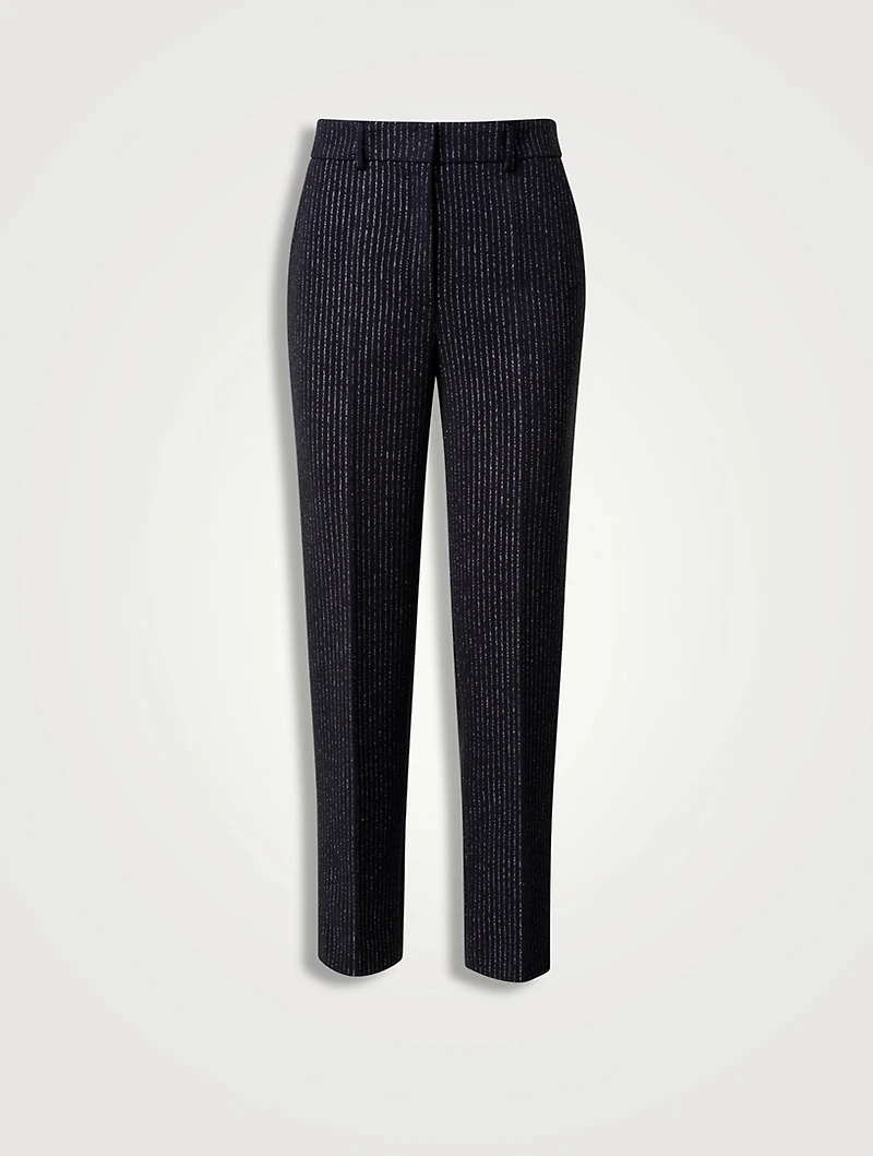Feryn Tapered Trousers Metallic Pinstripe Print