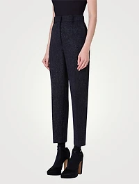 Feryn Tapered Trousers Metallic Pinstripe Print