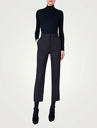 Feryn Tapered Trousers Metallic Pinstripe Print