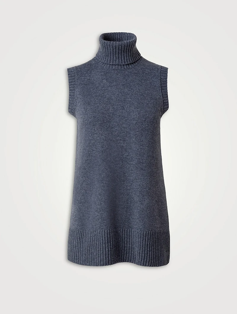 Sleeveless Turtleneck Sweater