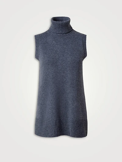 Sleeveless Turtleneck Sweater