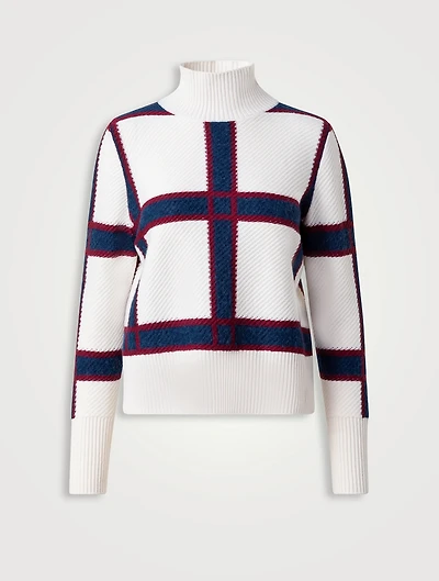 Check Intarsia Sweater