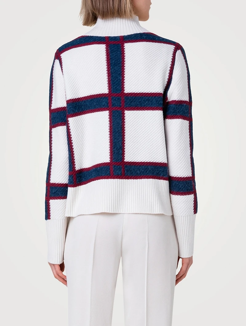 Check Intarsia Sweater