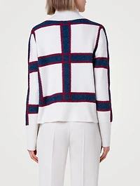 Check Intarsia Sweater