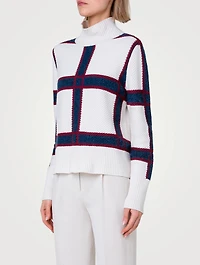 Check Intarsia Sweater