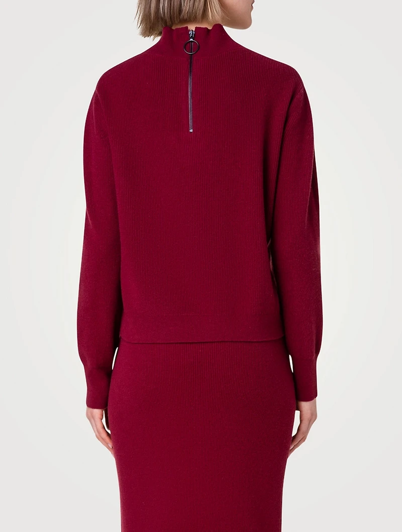 Wool Cashmere Mockneck Sweater