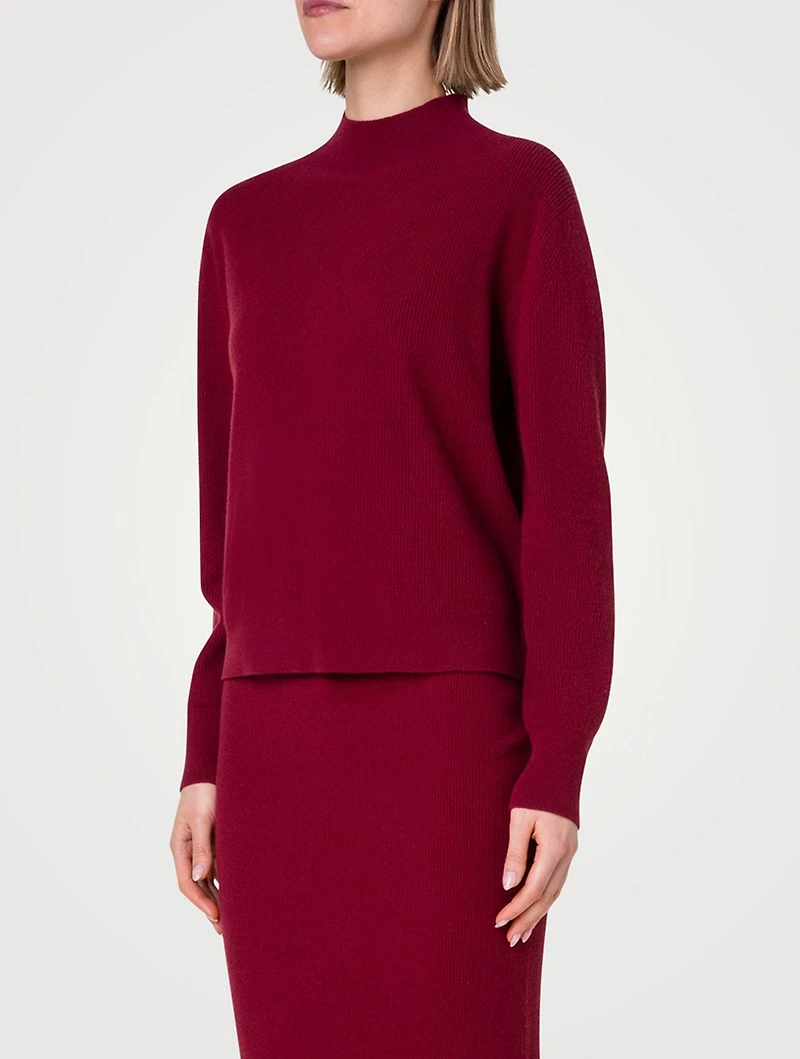 Wool Cashmere Mockneck Sweater
