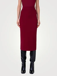 Rib-Knit Pencil Skirt
