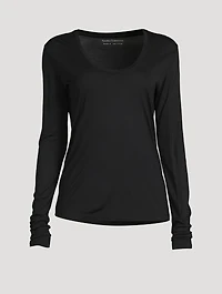 Scoopneck Long-Sleeve Top