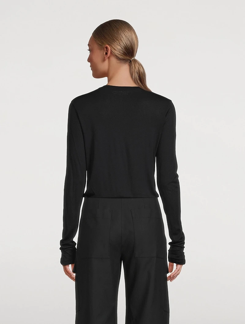Scoopneck Long-Sleeve Top