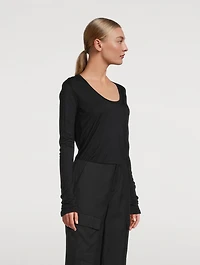 Scoopneck Long-Sleeve Top