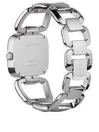G-Gucci Stainless Steel Bracelet Watch With Diamonds