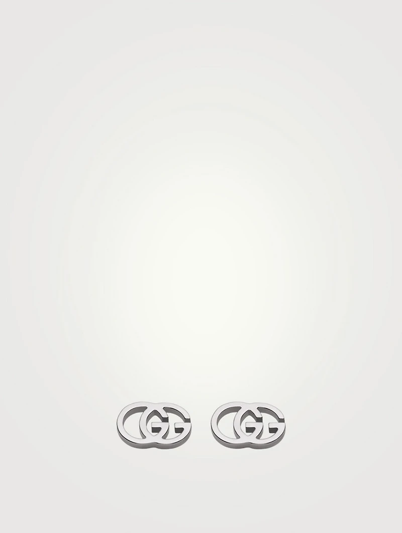 18K White Gold GG Stud Earrings