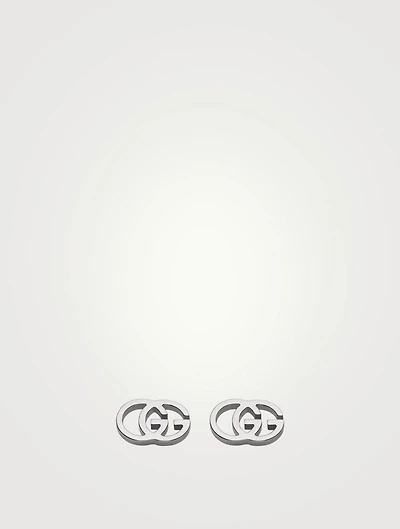 18K White Gold GG Stud Earrings