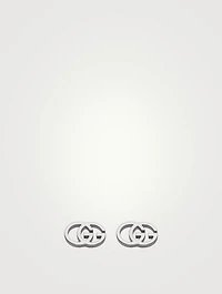 18K White Gold GG Stud Earrings