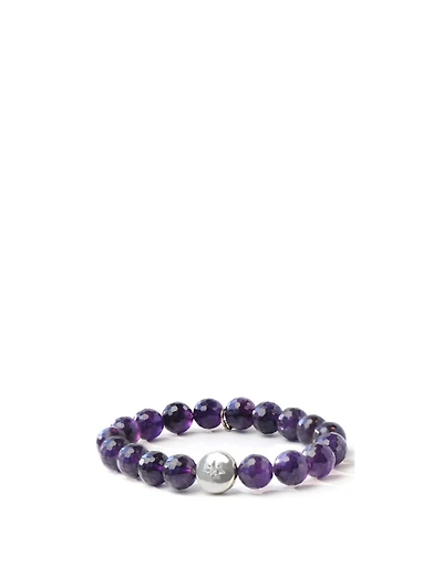 Bohème Sterling Silver Vintage Star Amethyst Bracelet With Topaz