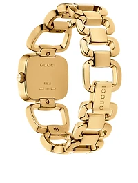 G-Gucci Goldtone Bracelet Watch With Diamonds