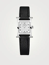 Heure H TPM Single Tour Leather Strap Watch