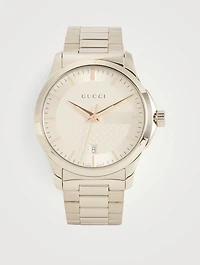 Extra Large Gucci Dive Steel Rubber Strap Watch