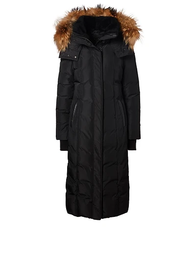 Jada Down Puffer Coat With Fur And Shearling Trim