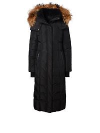 Jada Down Puffer Coat With Fur And Shearling Trim