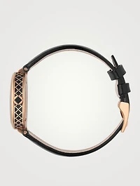 Diamantissima Leather Strap Watch