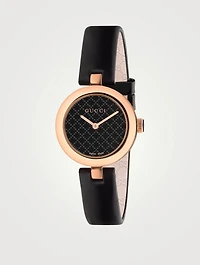 Small Diamantissima Goldtone Leather Strap Watch