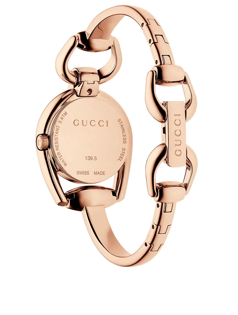 Horsebit Rose Goldtone Bracelet Watch