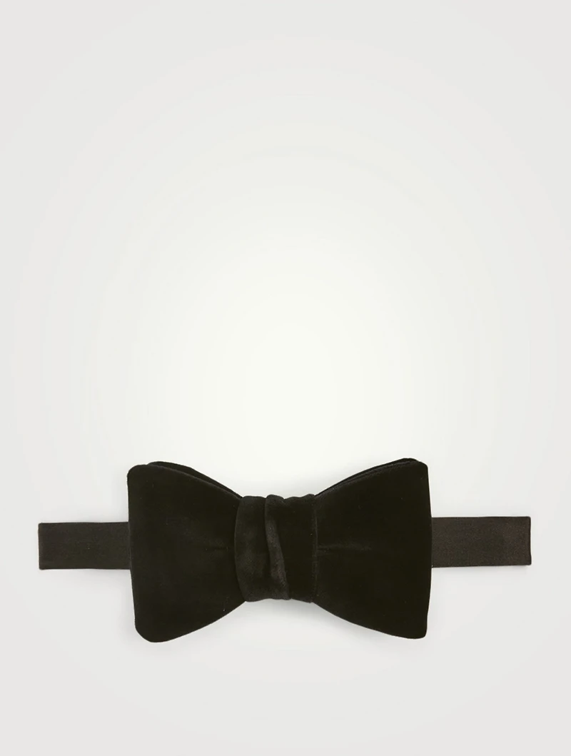 Cotton Velour Pre-Tie Bowtie