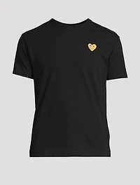 Cotton T-Shirt With Gold Heart