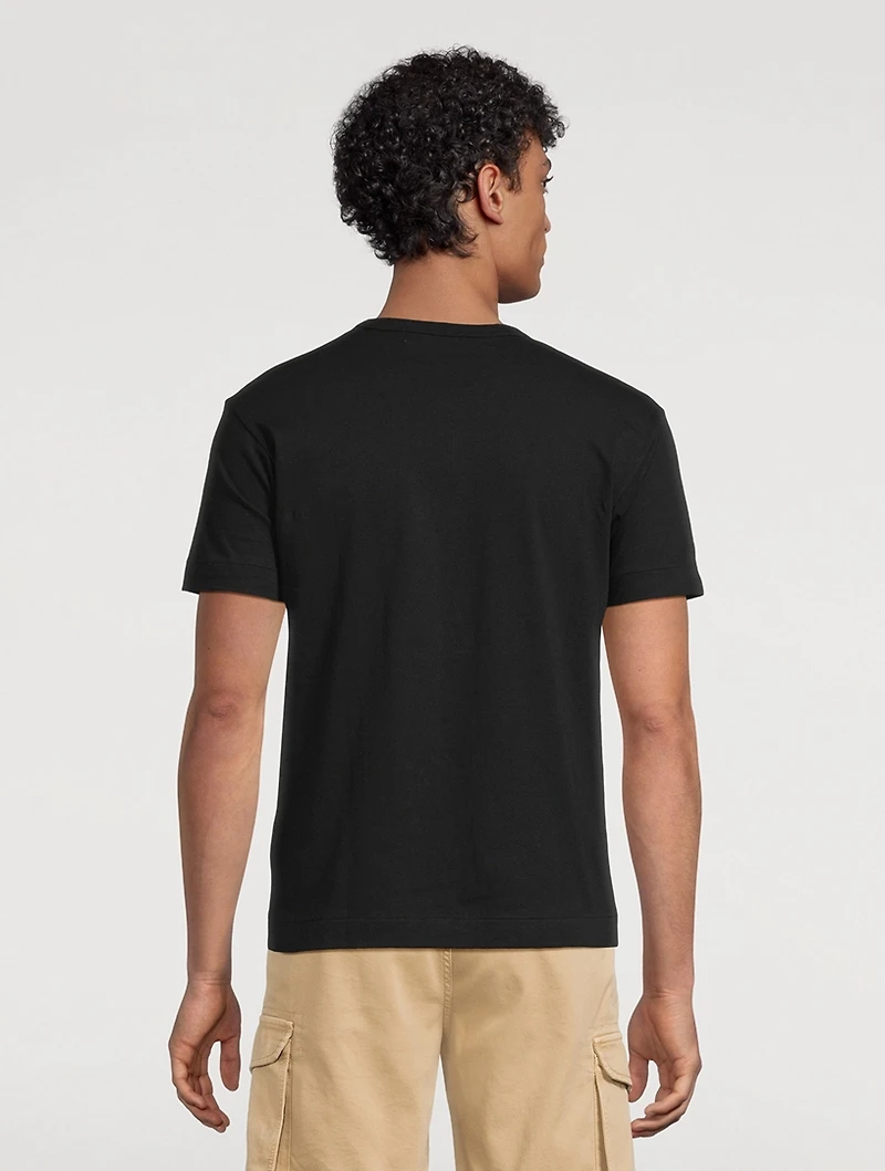 Cotton T-Shirt With Gold Heart