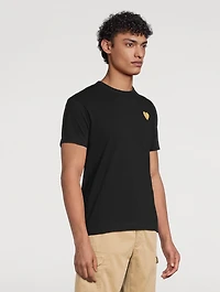 Cotton T-Shirt With Gold Heart
